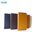 Capa de celular flip de couro genuíno para iPhone